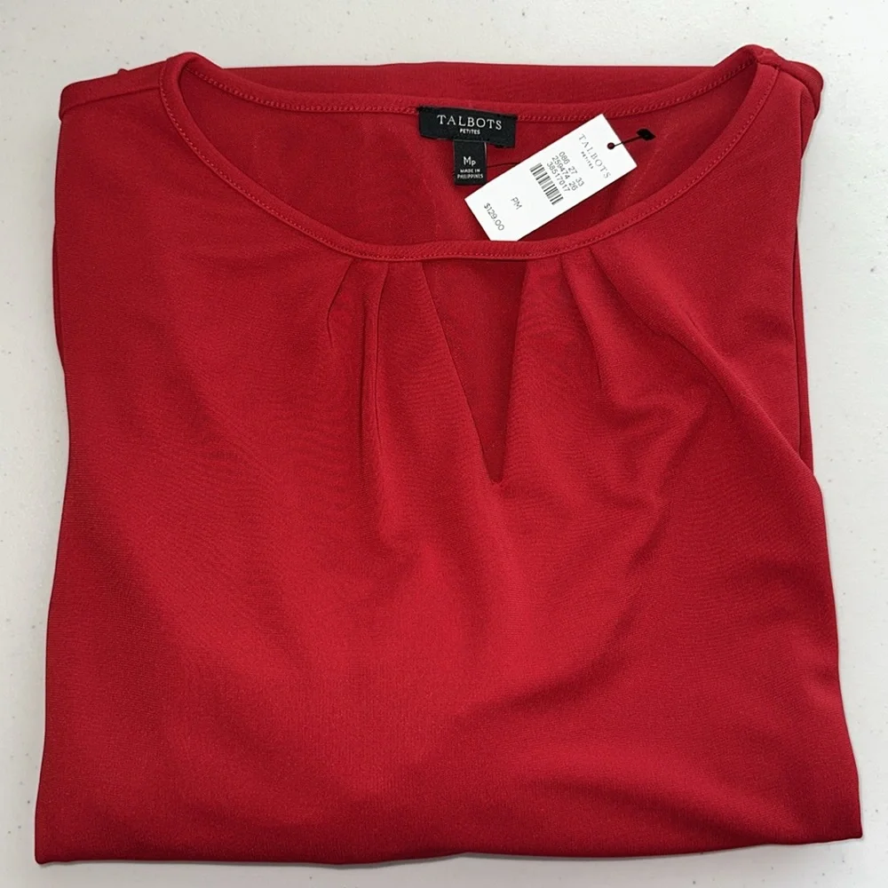 Talbots Red Long Sleeve Dress - Picture 11 of 11